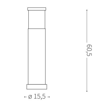 Ideal Lux - Spoljna lampa 1xE27/42W/230V 60 cm IP44 antracit