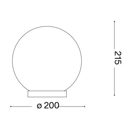 Ideal Lux - Stona lampa CARTA 1xE27/25W/230V pr. 20 cm bela