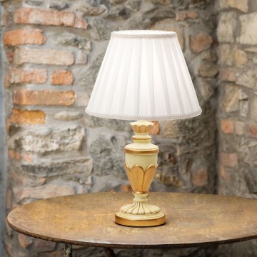 Ideal Lux - Stona lampa FIRENZE 1xE14/40W/230V bela/zlatna