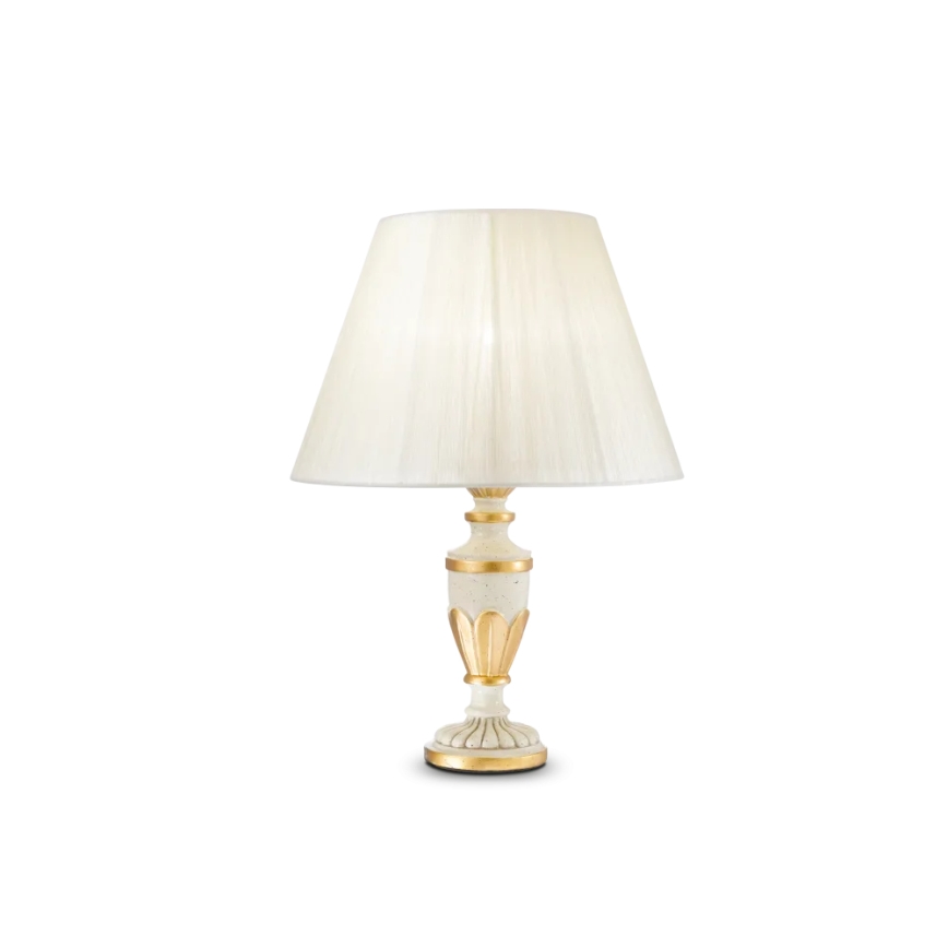Ideal Lux - Stona lampa FIRENZE 1xE14/40W/230V bela/zlatna