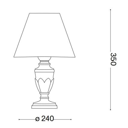 Ideal Lux - Stona lampa FIRENZE 1xE14/40W/230V bela/zlatna