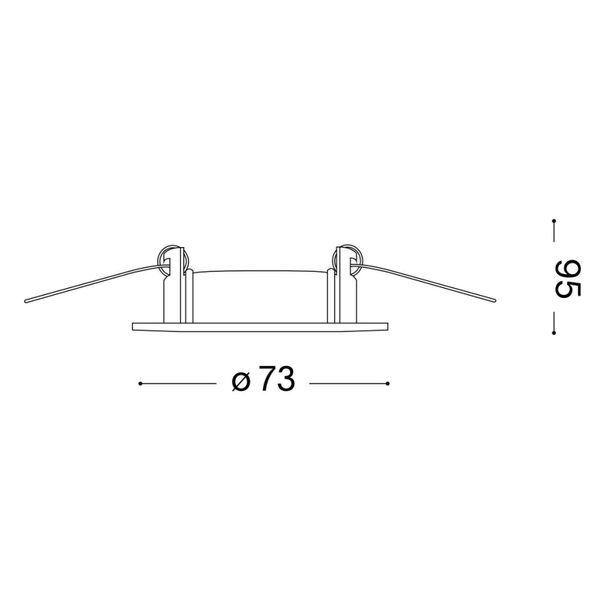 Ideal Lux - Ugradbena lampa JAZZ 1xGU10/50W/230V crno