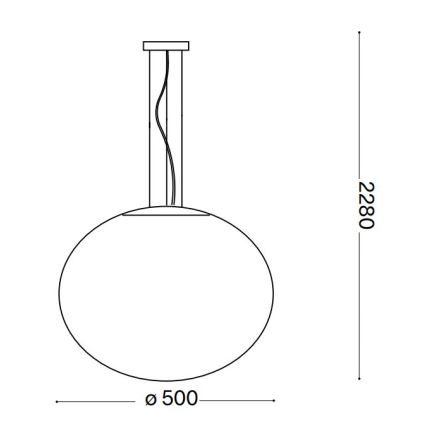 Ideal Lux - Viseća lampa 1xE27/60W/230V