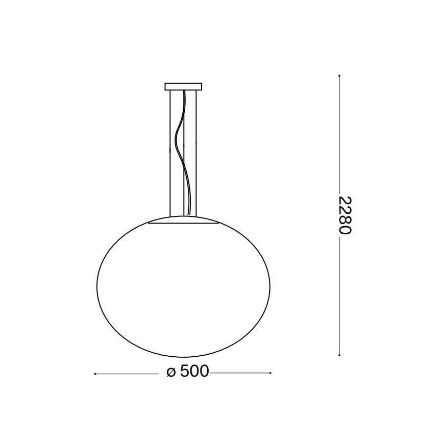 Ideal Lux - Viseća lampa 1xE27/60W/230V