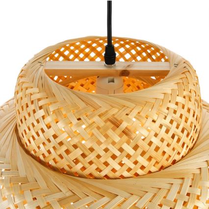 Luster na sajli HILO 1xE27/40W/230V pr. 38 cm bambus