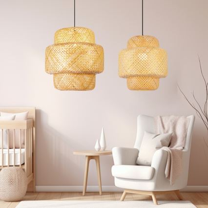 Luster na sajli HILO 1xE27/40W/230V pr. 47 cm bambus