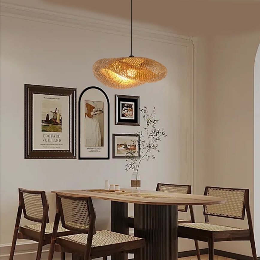 Luster na sajli HILO 1xE27/40W/230V pr. 60 cm bambus