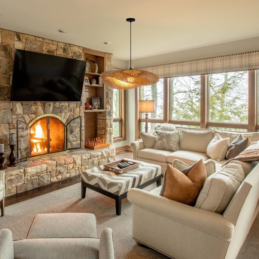 Luster na sajli HILO 1xE27/40W/230V prečnika 80 cm bambus