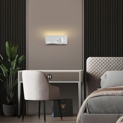 Immax 08286L - LED Zidna reflektorska lampa sa policom, USB portom i bežičnim punjenjem Be PREPARE LED/3W/230V + LED/3W bela