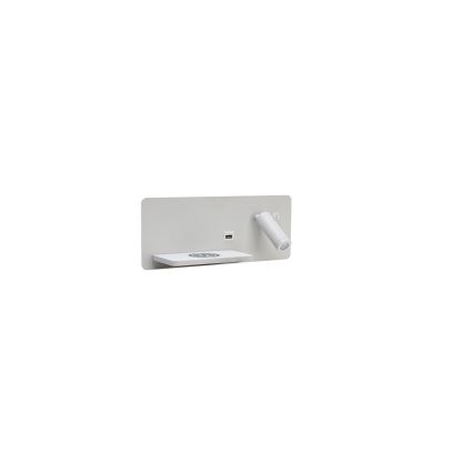 Immax 08286L - LED Zidna reflektorska lampa sa policom, USB portom i bežičnim punjenjem Be PREPARE LED/3W/230V + LED/3W bela