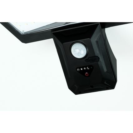 LED Solarna zidna lampa sa senzorom LED/2,6W/5,5V IP65 1800 mAh crno