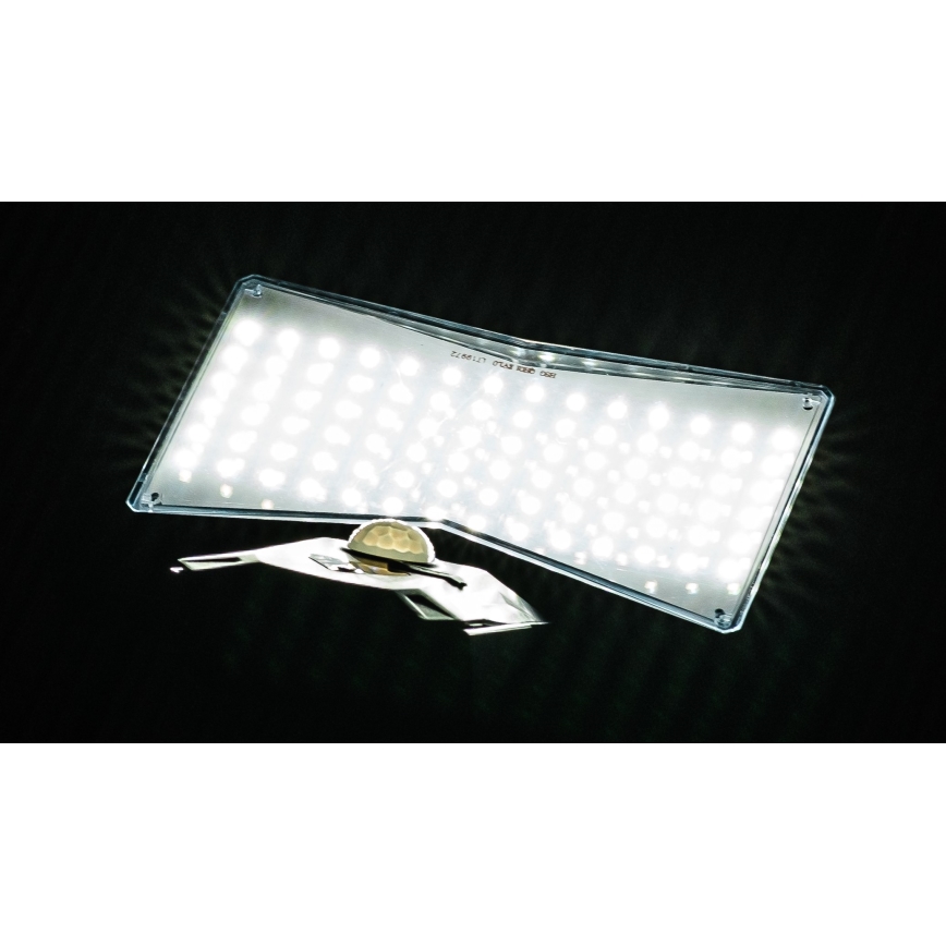 LED Solarna zidna lampa sa senzorom LED/2,6W/5,5V IP65 1800 mAh crno