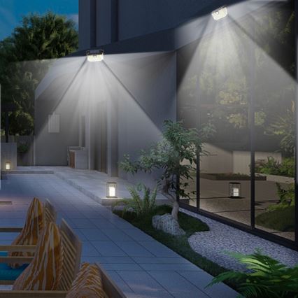 LED Solarna zidna lampa sa senzorom LED/4W/5,5V IP65 1200 mAh