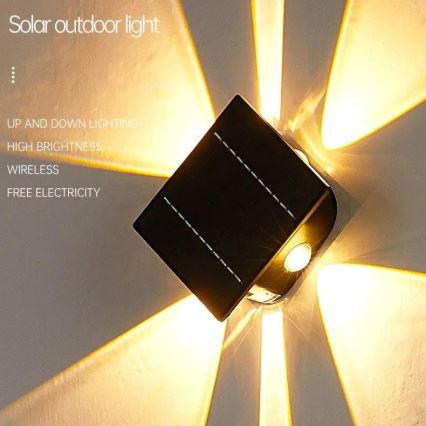 LED Solarna zidna lampa sa senzorom LED/2W/5V IP54 1300 mAh