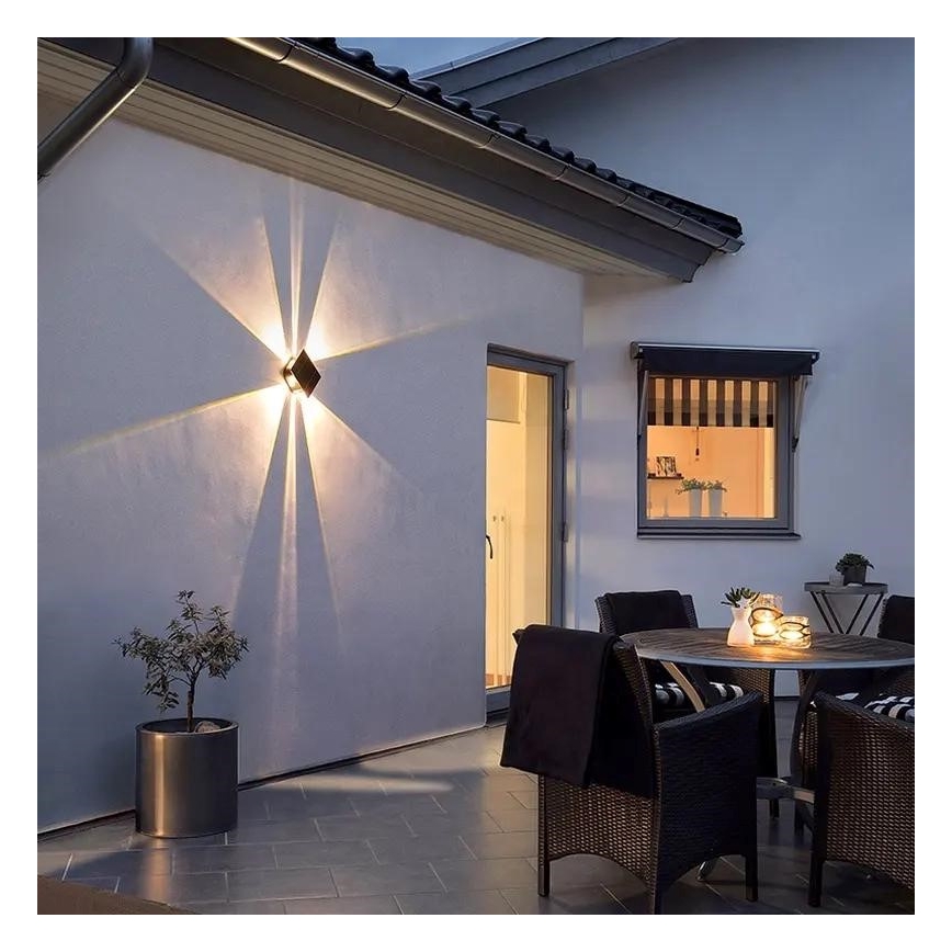 LED Solarna zidna lampa sa senzorom LED/2W/5V IP54 1300 mAh