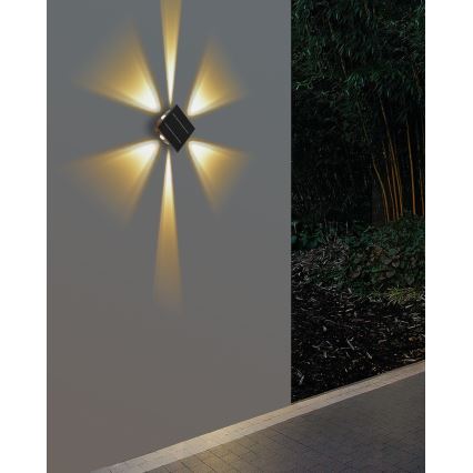 LED Solarna zidna lampa sa senzorom LED/2W/5V IP54 1300 mAh