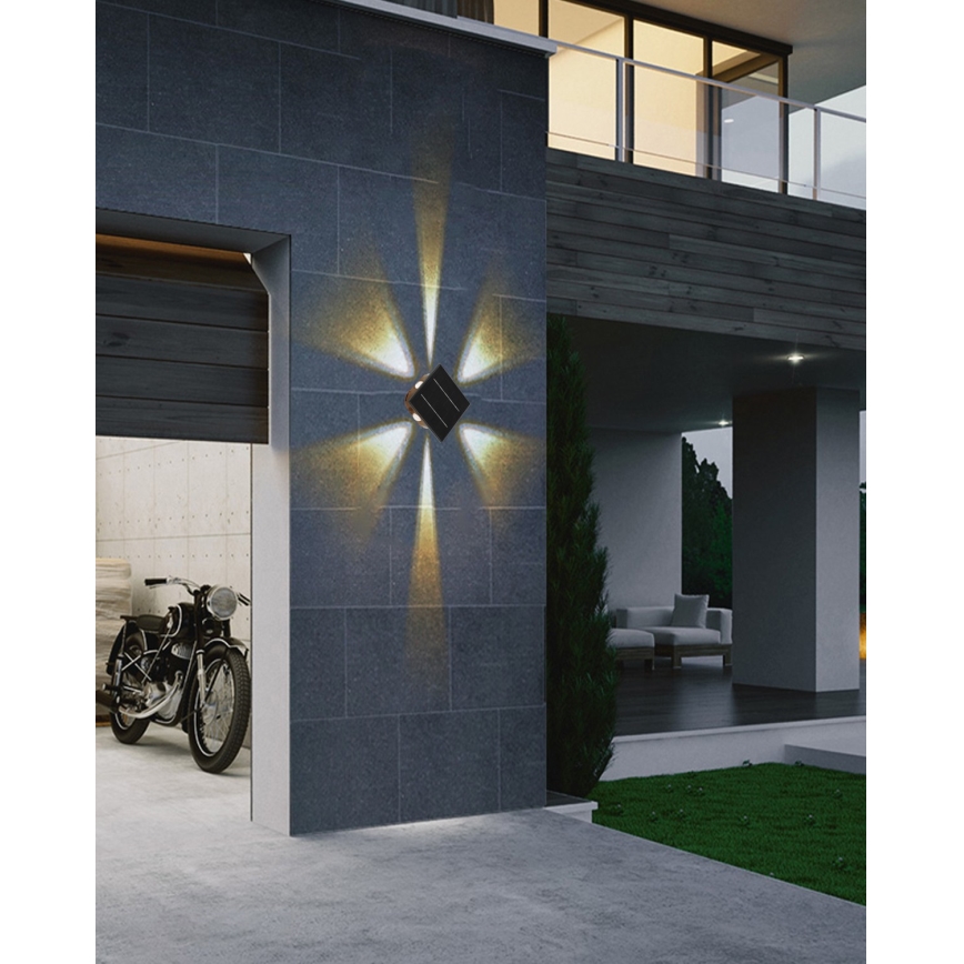 LED Solarna zidna lampa sa senzorom LED/2W/5V IP54 1300 mAh