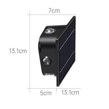 LED Solarna zidna lampa sa senzorom LED/2W/5V IP54 1300 mAh