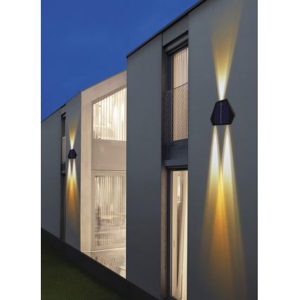 LED Solarna zidna lampa sa senzorom LED/2W/5V IP54 1300 mAh