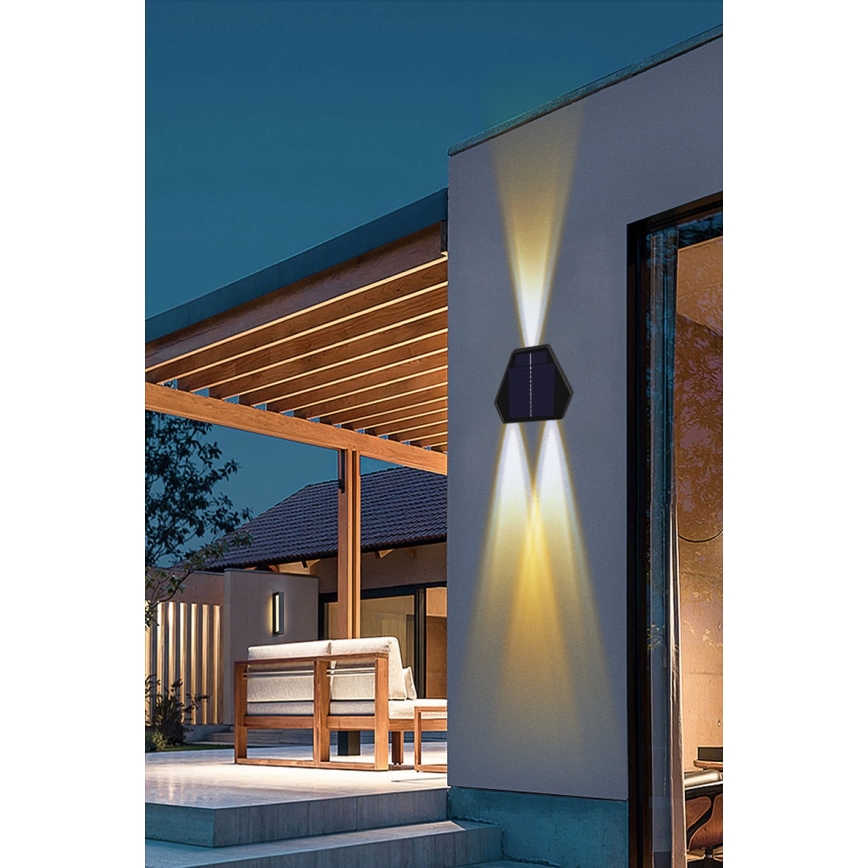 LED Solarna zidna lampa sa senzorom LED/2W/5V IP54 1300 mAh