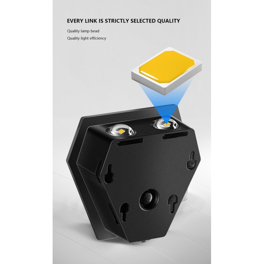 LED Solarna zidna lampa sa senzorom LED/2W/5V IP54 1300 mAh