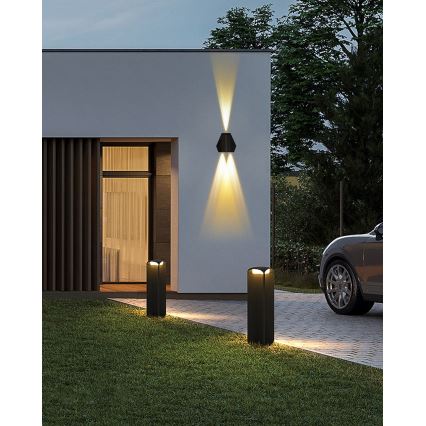 LED Solarna zidna lampa sa senzorom LED/2W/5V IP54 1300 mAh