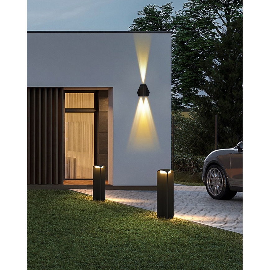 LED Solarna zidna lampa sa senzorom LED/2W/5V IP54 1300 mAh