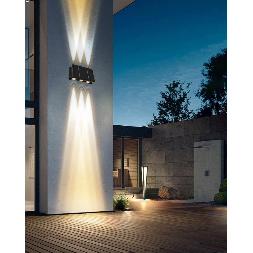 LED Solarna zidna lampa sa senzorom LED/2W/5V IP54 1300 mAh