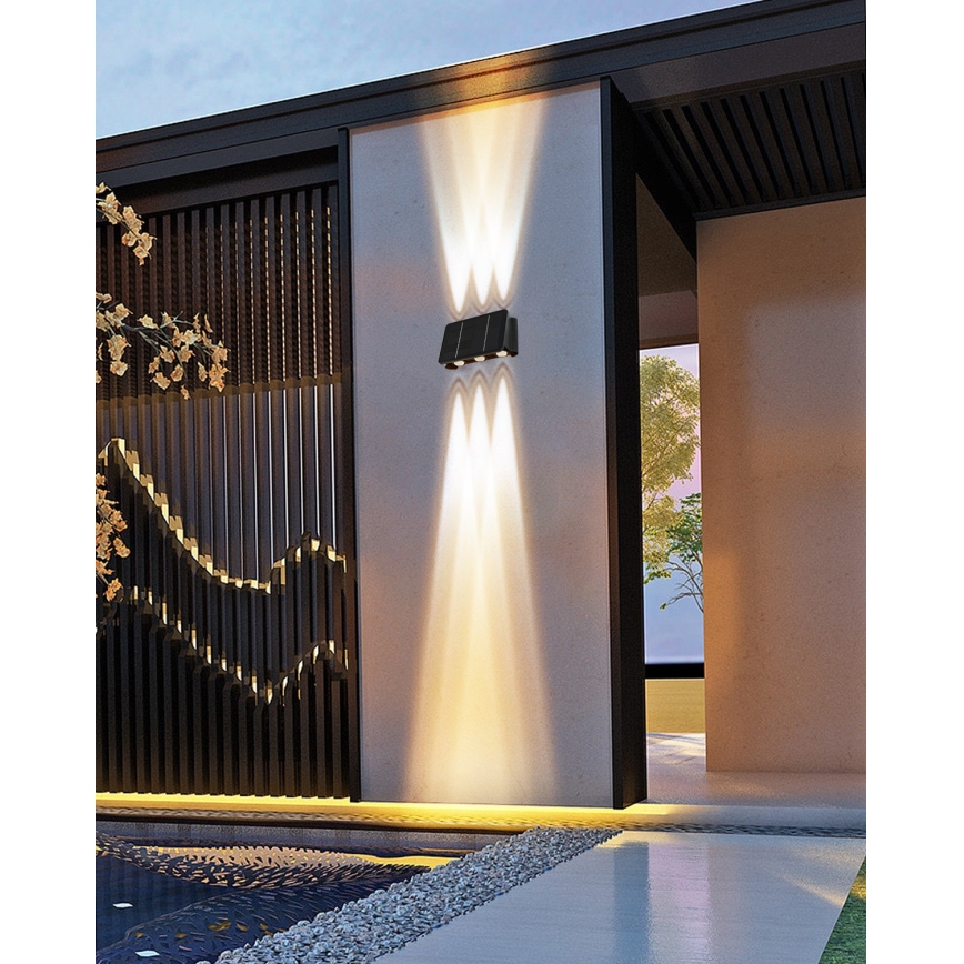 LED Solarna zidna lampa sa senzorom LED/2W/5V IP54 1300 mAh