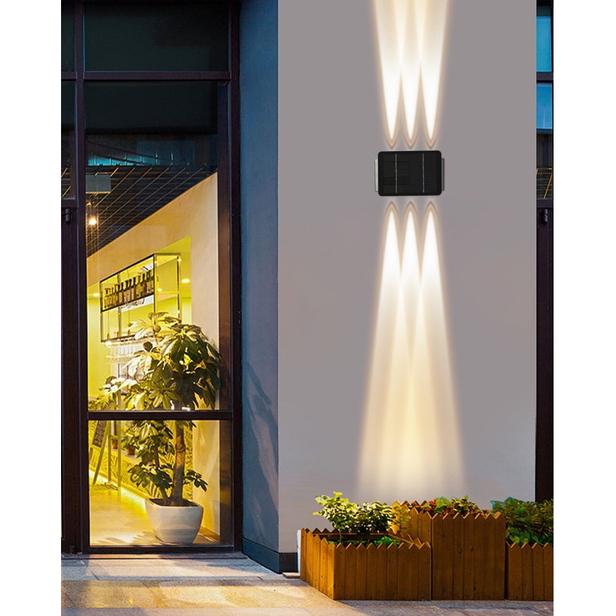 Solarno LED zidno svetlo sa senzorom, 2W/5V, IP54, 1300 mAh