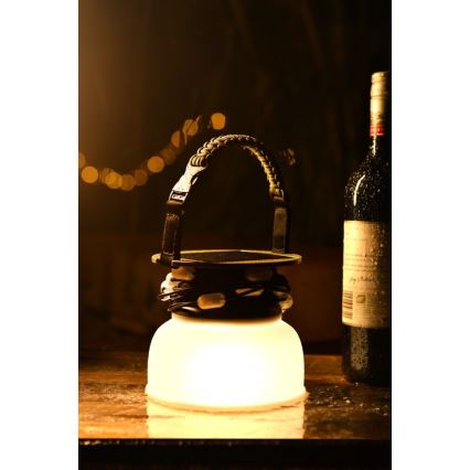 LED RGB Prenosni solarna punjiva lampa sa LED lancem LED/10W/5V 3600 mAh IP65 3600 mAh