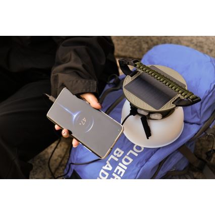LED RGB Prenosni solarna punjiva lampa sa LED lancem LED/10W/5V 3600 mAh IP65 3600 mAh