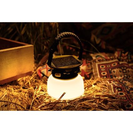 LED RGB Prenosni solarna punjiva lampa sa LED lancem LED/10W/5V 3600 mAh IP65 3600 mAh