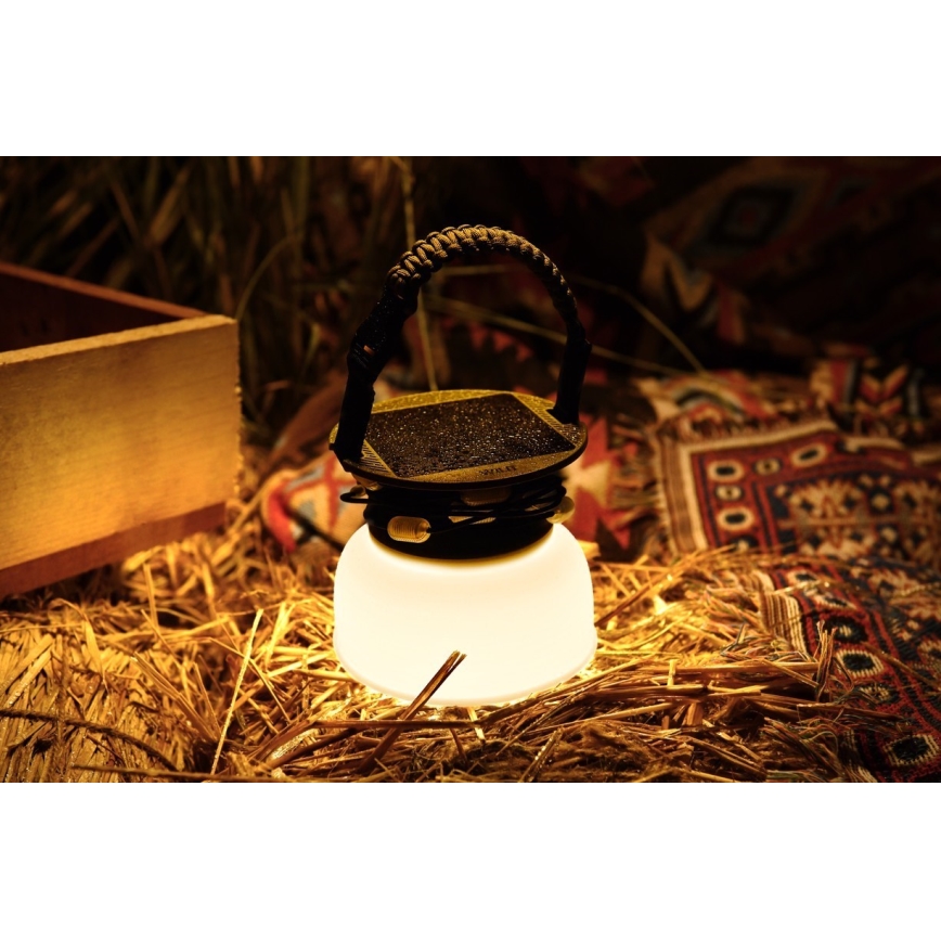 LED RGB Prenosni solarna punjiva lampa sa LED lancem LED/10W/5V 3600 mAh IP65 3600 mAh