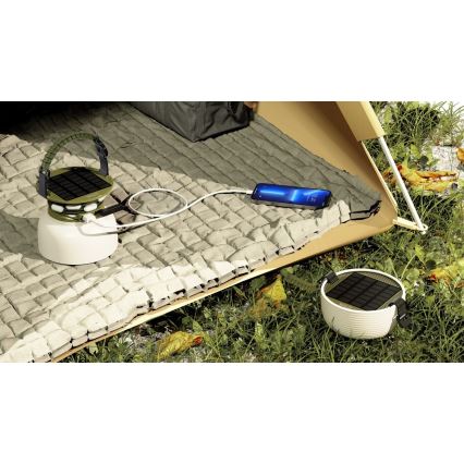 LED RGB Prenosni solarna punjiva lampa sa LED lancem LED/10W/5V 3600 mAh IP65 3600 mAh