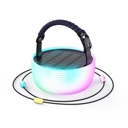 LED RGB Prenosni solarna punjiva lampa sa LED lancem LED/10W/5V 3600 mAh IP65 3600 mAh