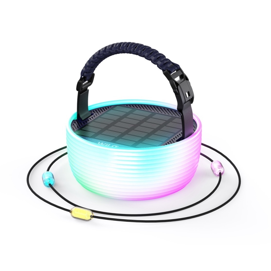 LED RGB Prenosni solarna punjiva lampa sa LED lancem LED/10W/5V 3600 mAh IP65 3600 mAh