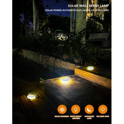 LED Vanjska solarna rasveta sa senzorom LED/0,4W/3,2V IP54 500 mAh