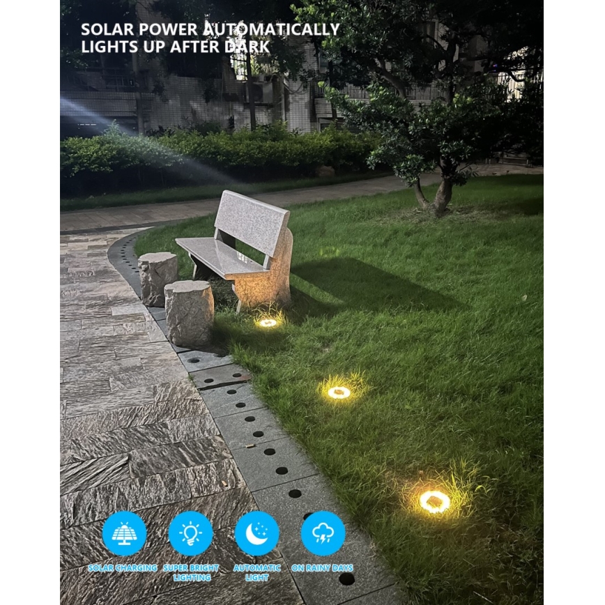 Set 4x LED Vanjska solarna rasveta sa senzorom LED/0,048W/2V IP68
