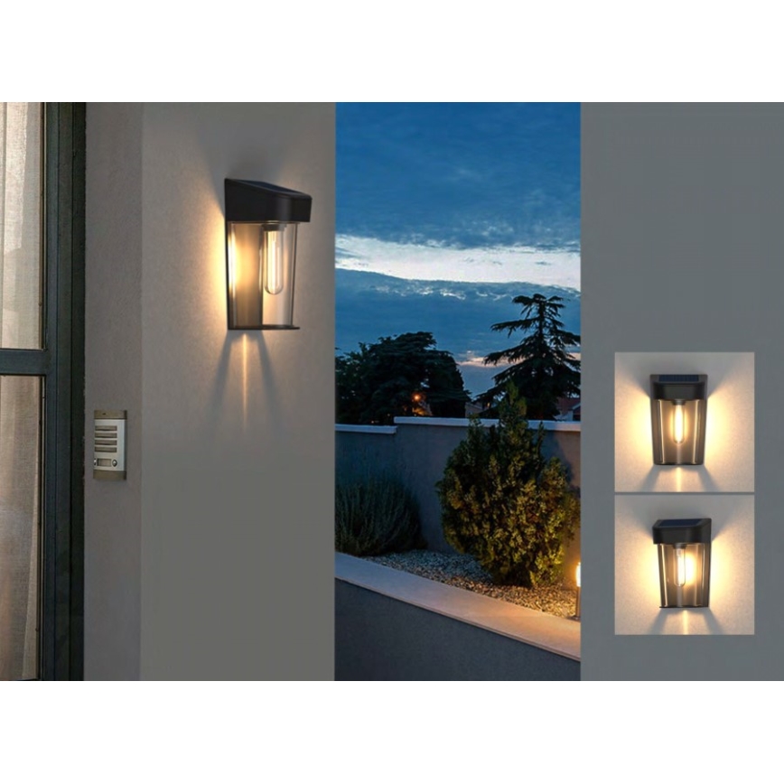 LED Solarna zidna lampa sa senzorom LED/2V IP44