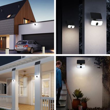 LED Solarna zidna lampa sa senzorom LED/13W/3,7V 4000K IP65