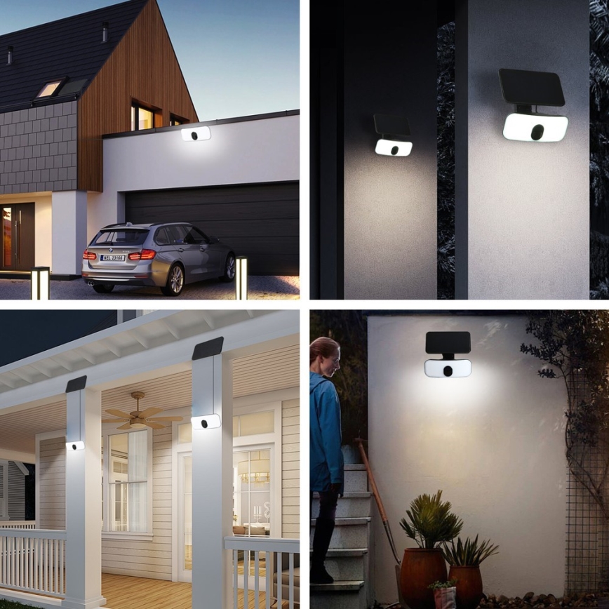 LED Solarna zidna lampa sa senzorom LED/13W/3,7V 4000K IP65