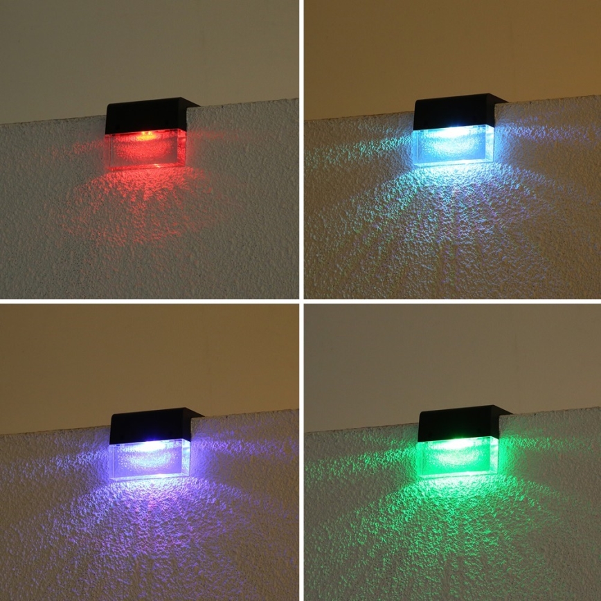 Set 6x LED RGB Solarna zidna lampa LED/1W/1,2V 3500K IP65