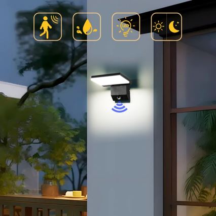 LED spoljašnje zidno svetlo sa senzorom MODERN LED/18W/230V IP65