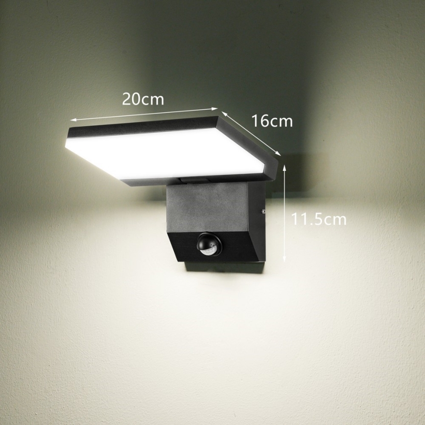 LED spoljašnje zidno svetlo sa senzorom MODERN LED/18W/230V IP65