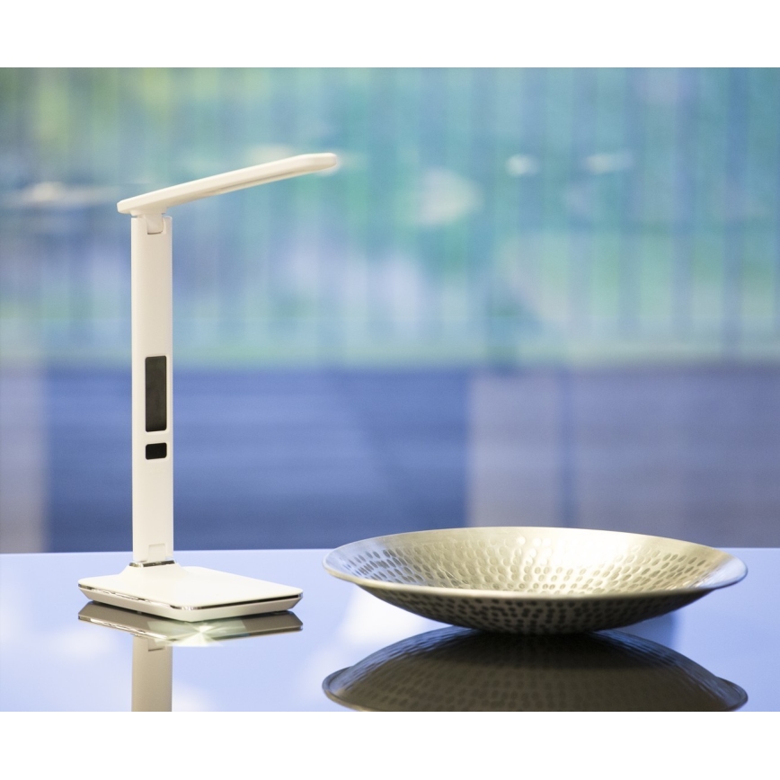 LED Stona lampa sa ekranom LED/9W/230V bela