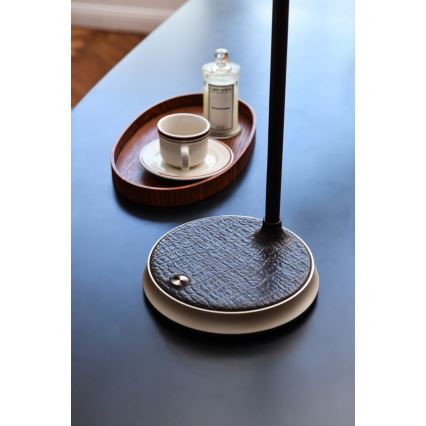 LED Prigušiva stona lampa sa bežičnim punjenjem FINCH LED/9W/12/230V braon/zlatna