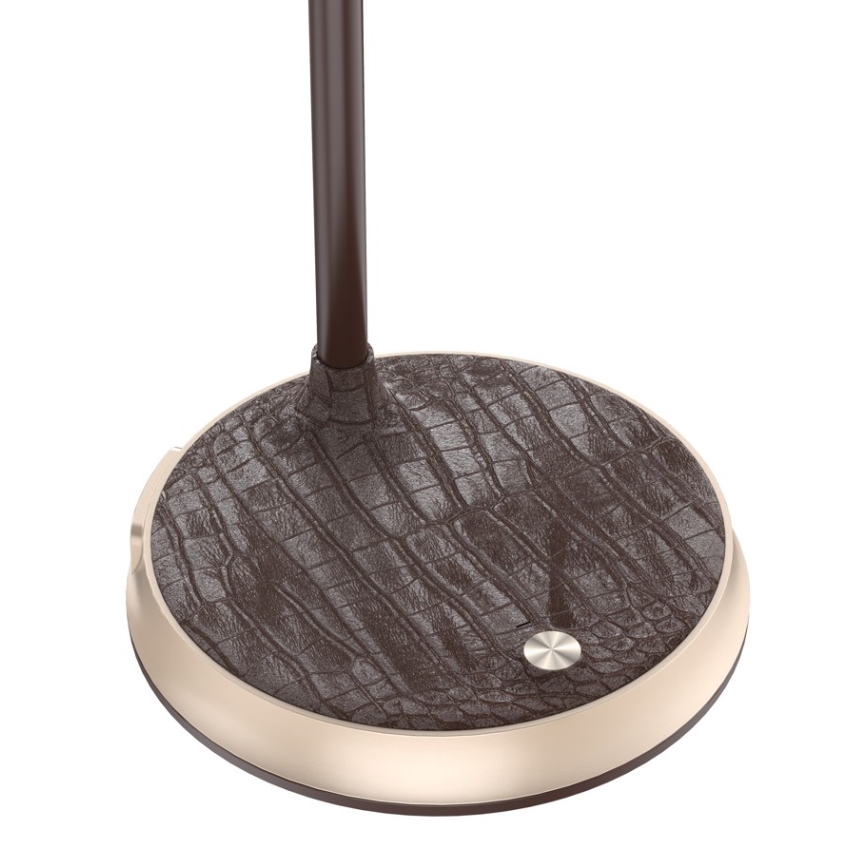 LED Prigušiva stona lampa sa bežičnim punjenjem FINCH LED/9W/12/230V braon/zlatna