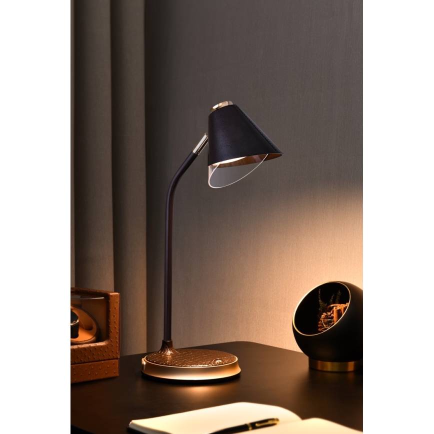 LED Prigušiva stona lampa sa bežičnim punjenjem FINCH LED/9W/12/230V sivo/sjajni krom