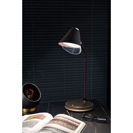 LED Prigušiva stona lampa sa bežičnim punjenjem FINCH LED/9W/12/230V sivo/sjajni krom